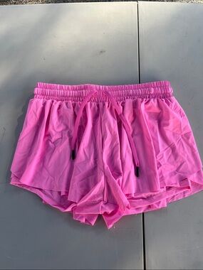 Amazon Vibrant Pink Layered Athletic Shorts